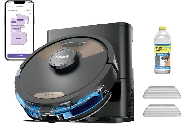Shark Matrix Plus 2-in-1 Robot Vacuum & Sonic Mop, Home Mapping, HEPA Bagless Self Empty Base with 30-Day Capacity, CleanEdge, for Pet Hair, WiFi, UR2650WS (Renewed)