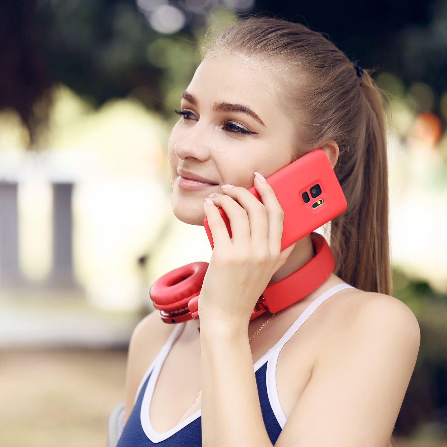 JASBON Coque Samsung Galaxy S9, Coque Silicone Liquide Anti-rayure,  Housse Protection Silicone Anti-choc Gel Case pour Samsung Galaxy S9 – Rouge