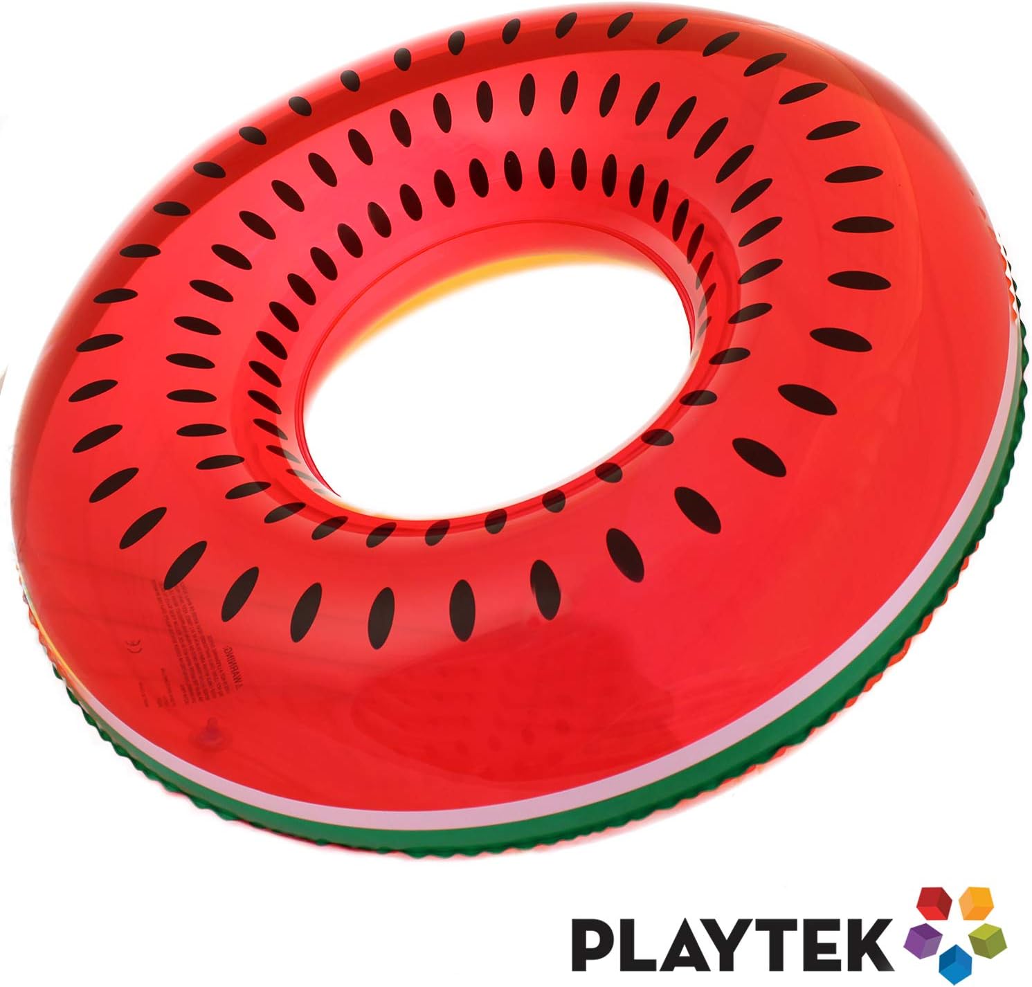 Playtek Pool Float, Large Round Watermelon Swim Tube, Durable Floats Tubes for Swimming On Beach, Pool, Water Sports for Adults & Kids