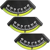 Geouniver 3-Pack RV Level Gauges, Ball Inclinometers for Camper Trailers | Three gauges add multiple viewing points around an RV or trailer; bright yellow tubes, &plusmn;45&deg; scales and adhesive mounting.