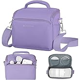 K&F CONCEPT Camera Sling Bag Small Crossbody Camera Case DSLR/SLR/Cute Compact Shoulder Photography Bags for Photographers-Purple