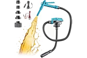 DIYtoolifz 5 GPM Cordless Fuel Transfer Pump Compatible with Makita 18V Batteries, Portable Gas Can Pump with 51" Hose, 5 Ada