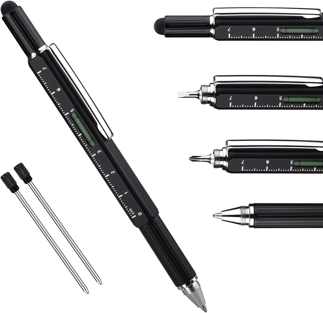 Useful Gadgets Business Gift for men, 5 in 1 tool pen with Ruler, Level