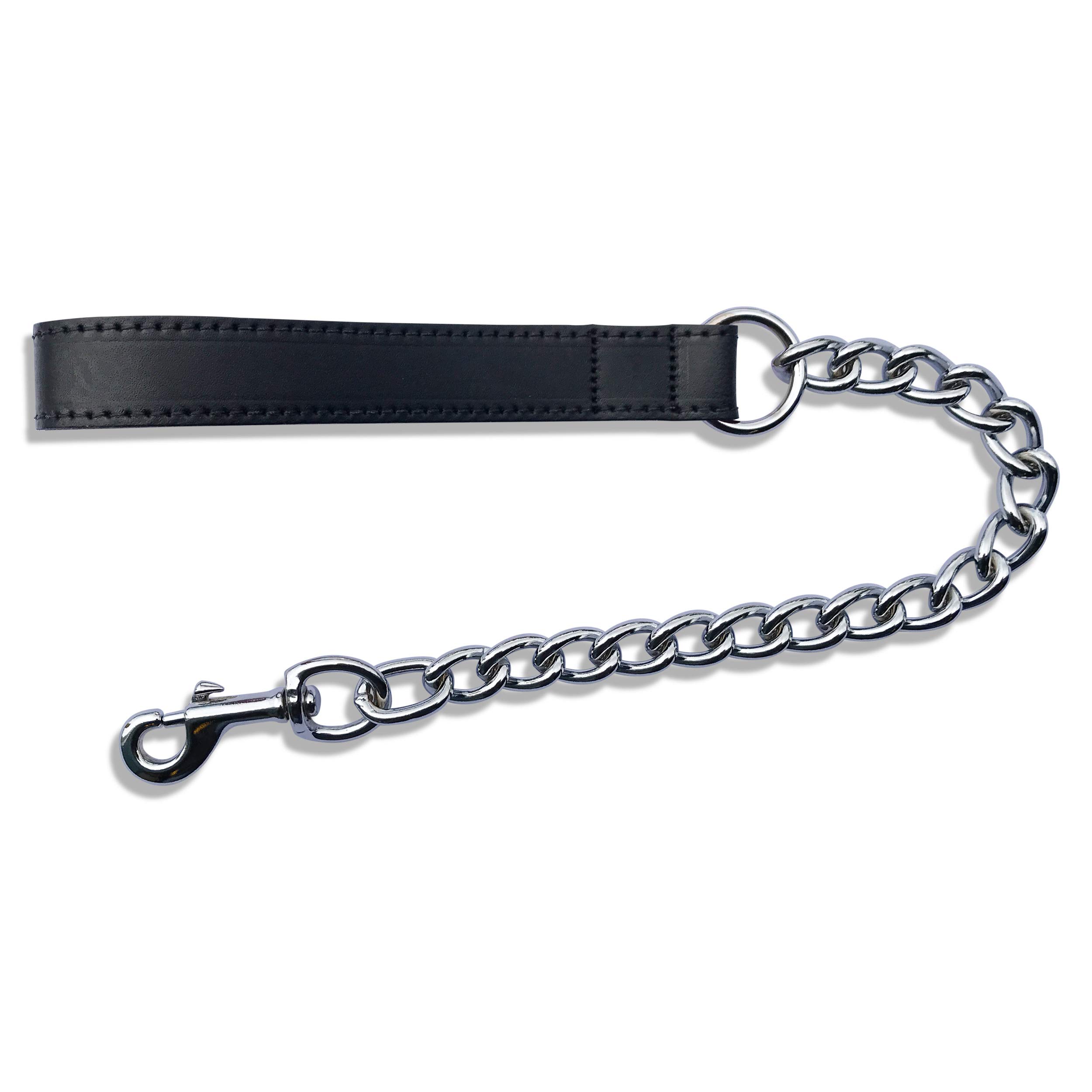 BBD 25-inch Ex Heavy Leather Chain Lead, Black โ image 1