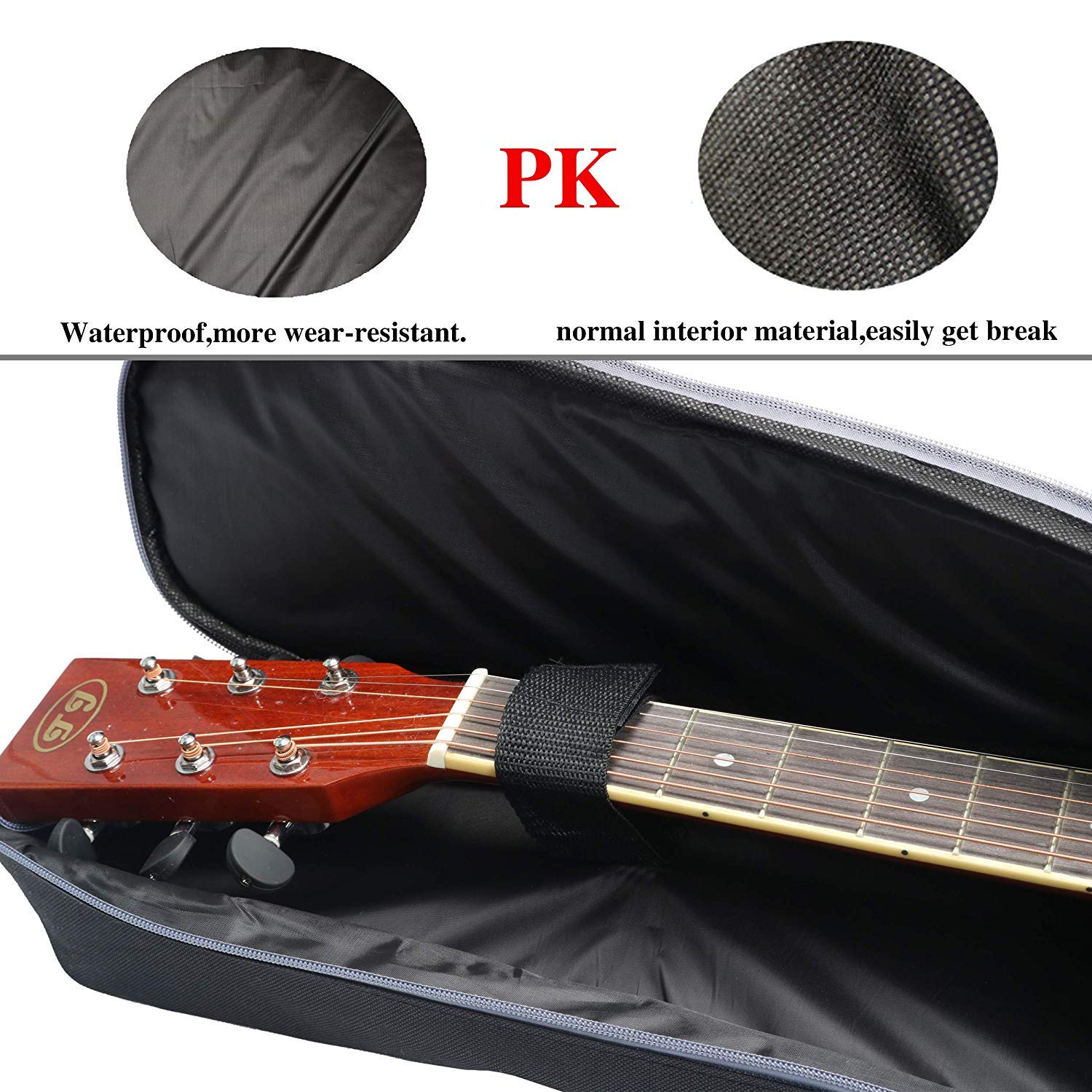 10 mm acolchada Funda para guitarra acústica de 40 a 41 pulgadas funda  impermeable para mochila de guitarra Fundas para guitarras acústicas  Instrumentos musicales futakuchi-hakata.com