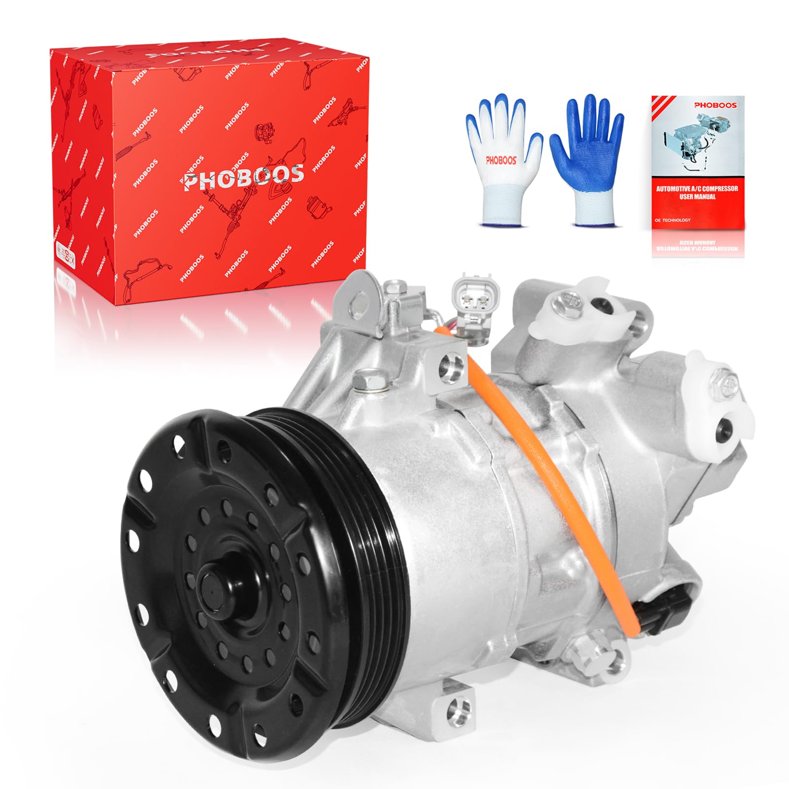 Photo 1 of PHOBOOS A/C Compressor with Clutch Compatible with Scion xA 2004-2006 L4 1.5L, Scion xB 2004-2006 L4 1.5L. Fast Cooling, Low Noise, Easy Installation, Ref. CO-11034C, 98376