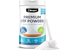 Beryzol DTF Powder 550g / 19.4oz White Digital Transfer Hot Melt Adhesive, DTF Transfer Powder for Sublimation, DTF PreTreat Powder for All DTF and DTG Printers