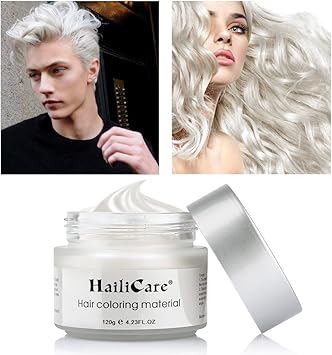 Hailicare 120g Grandpa White Hair Wax Men Women Professional Hair
