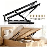 Dyna-Living 1.96FT Bed Lift Mechanism 48.5LBS Load Capacity RV Bed Lift Kit | Platform Hydraulic Bed Lift Mechanism, Gas Spring Storage Bed Lift Kit for Tatami Bed, Sofa Bed, Half-open Small Storage Bed