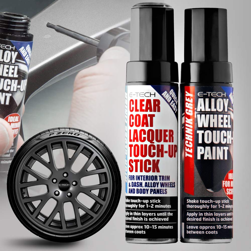 BITS4REASONS - NEW FORMULA E TECH WHEEL TOUCH UP PAINT KIT WITH LACQUER - GRAPHITE GREY (TECHNIK)