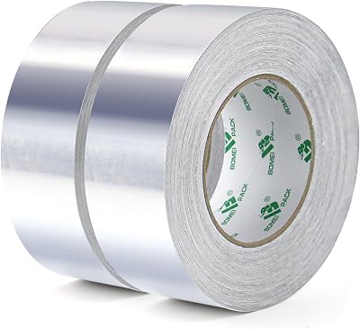 BOMEI PACK Aluminum Foil Tape 50 mm x 50 m High Temperature Heat Resistant