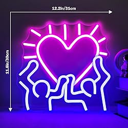 Keith Haring Neon Sign Graffiti Heart LED Signs for