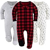The Peanutshell Unisex Baby Sleepers Set - Newborns & Infants 0-9 Months - Newborn Baby Boy & Girl Sleepers - Buffalo Moose
