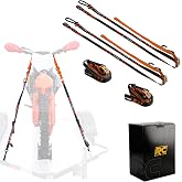 BAOUFF Motorcycle Tie Down Straps,4 Pack 1in Width 1800Lbs Break Strength Universal Tie Downs Ratchet Straps for Dirt Bikes ATV UTV Cargo Trailer Trucks and More Transportation-Orange
