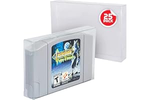 EVORETRO Video Game Cartridge Protector Compatible for Nintendo N64 Games - 0.40 MM PET Cartridge Display Storage Case compatible for Mario Kart, Zelda, Super Mario, Golden Eye (Pack of 25)