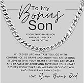 72ore To My Son Necklace From Dad Cuban Link Silver Chain Necklace for Men Mens Chain Inspirational Birthday Gifts for Son From Mom