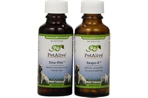 NATIVE REMEDIES PetAlive Respiratory ComboPack for Pets - All Natural Homeopathic Remedies Relieve Symptoms of Blocked Sinuses, Colds, and Respiratory Irritation in Cats and Dogs