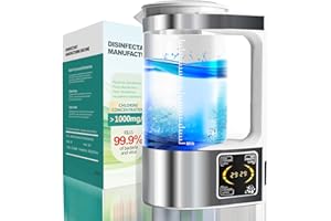 Portable Hypochlorous Acid (HOCL) Generator Machine, 2L Sodium Hypochlorous Solution Generator, Self-Made Electrolyzed Water 