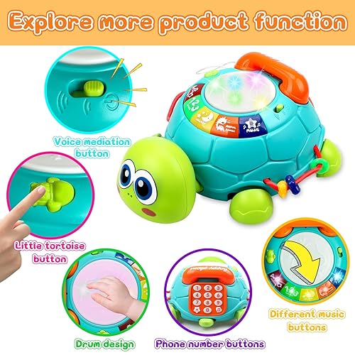 thumbnail image 2 of 8-in-1 Montessori Learning Toy For 1 Year Old Boys - Sensory Activity House With Music, Lights & Cars 2 of 9