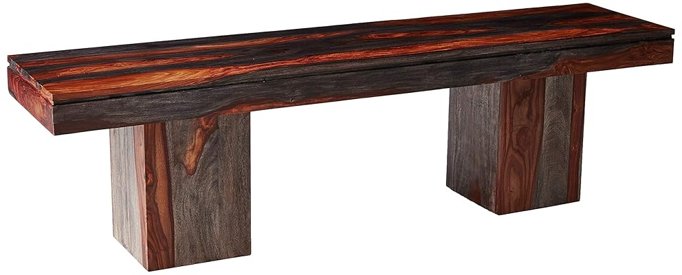 Binghamton Dining Bench in Grey Sheesham for Stylish Spaces