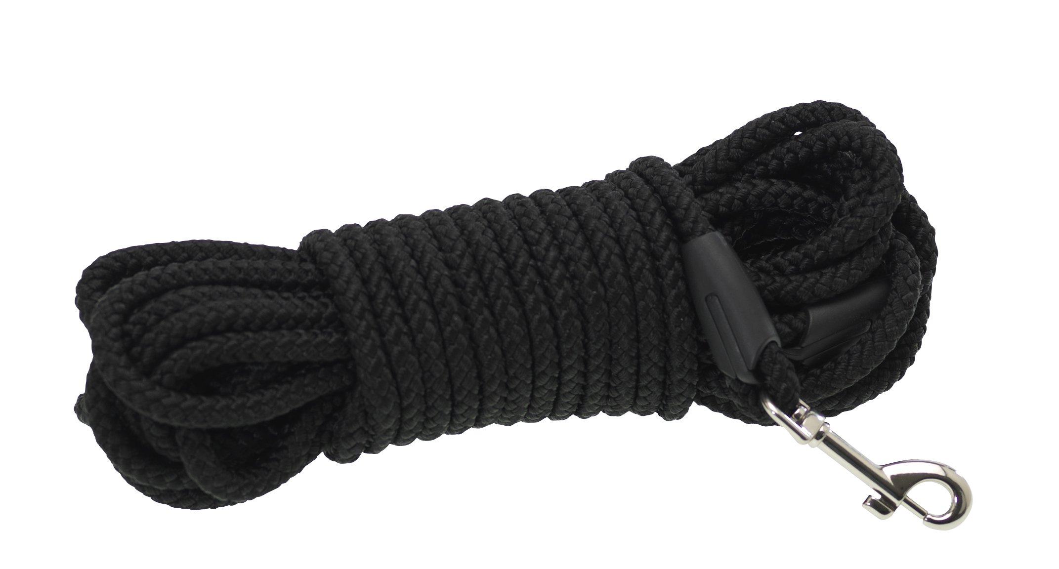 CHAPUIS SELLERIE Black Polypropylene Dog Lead 8mm Diameter 10m Length Small