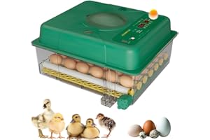 Shaledig Incubator for Hatching Egg, 36 Eggs Hatching Incubator with Automatic Egg Turning and Humidity Monitor for Chicken/Duck/Goose/Quail with Built-in Egg Candler & Alarms