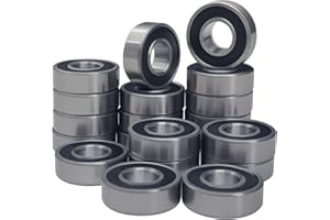 SACKORANGE 20 PCS R6-2RS Bearings 3/8 ID x 7/8 OD x 9/32 Width Small Bearings Pre-Lubricated and Double Rubber Sealed Miniature Deep Groove Ball Bearing