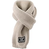 PESAAT Kids Winter Infinity Scarf Knit Toddler Boy Girls Scarves Cotton Outdoor Neck Warmer for Children 3-15 Years