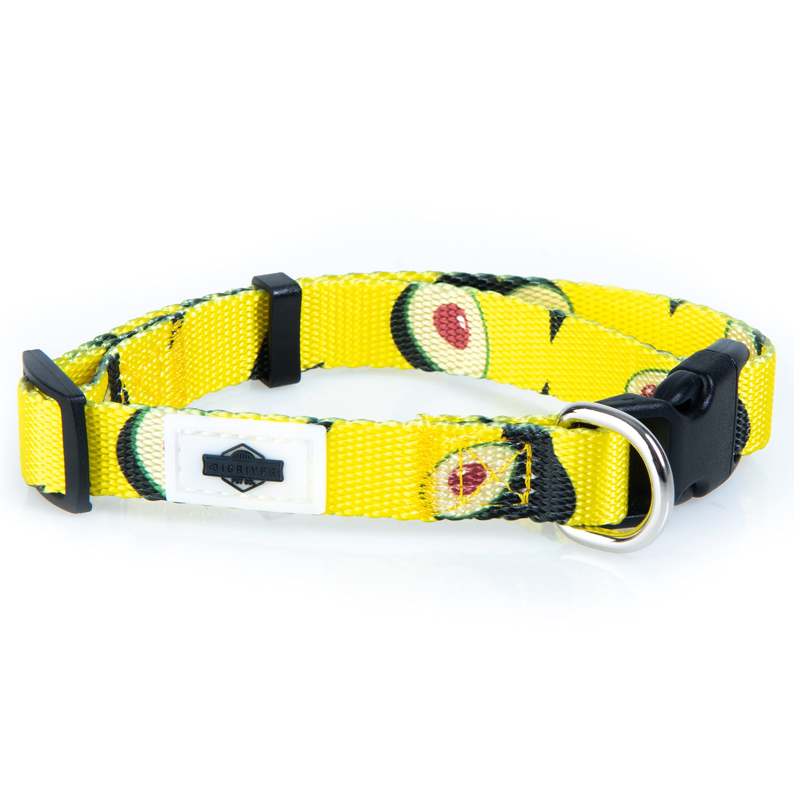 Big River Pet Co. Dog Collar With Safety Buckle, Comfortable Soft Touch Material, Lightweight Durable Construction, Adjustable (26-36 CM) For Medium Dogs- (Avocado, Medium)