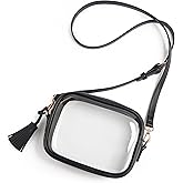 Yarnic Clear Bag Stadium Approved, PVC Transparent Crossbody Purse Small Clear Crossbody Bag with Adjustable Shoulder Strap