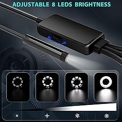 Endoscope Camera with Light, GinoCaco 1920P HD
