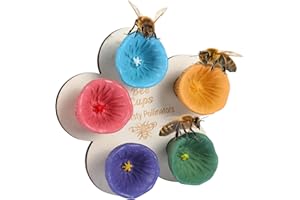 DoReFaSol Bee Cups for Garden 2024 NEW Bee Watering Station, Drinking Cup for Bees Colorful Resin Bee Drinking Cup Thirsty Pollinators Need a Drink for Friends Family and Nature Lovers(5Colors)