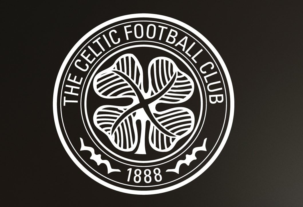 Celtic Football Club One Colour Crest Set Wall Sticker Official