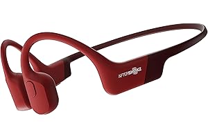 Aftershokz Aeropex (Rebranded as Shokz OpenRun) - Open-Ear Bluetooth Bone Conduction Sport Headphones - Sweat Resistant Wireless Earphones for Workouts and Running - Built-in Mic