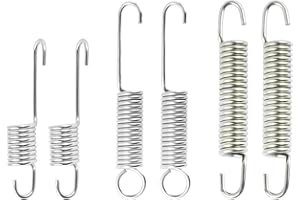 SALIOR 6PCS Motorcycle Kickstand Springs with 3 Size,Steel Kick Stand Spring of Mini Bike Kickstand,Universal Motorcycle Accessories Spring Kit for Bicycle Electric Minibike