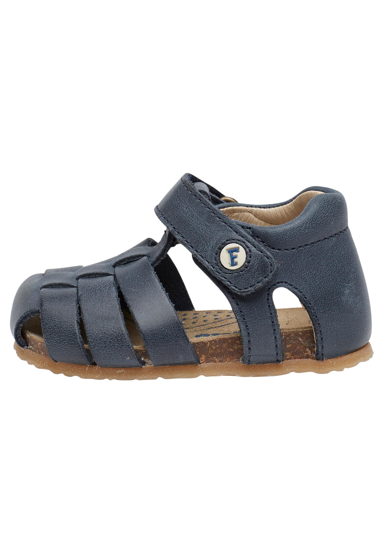 Falcotto Alby-Closed Toe Fisherman Leather Sandals Blue 25