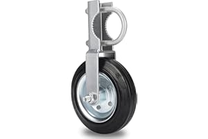 EVCUHASL Gate Wheel Supporting Metal Swing Gate with 1-5/8" Thru 2" Gate Frames, 6" Gate Helper Wheels for Metal Tube Fence Gate, Heavy Duty Fence Wheel for Chain Link, Prevent Gate Dragging & Sagging