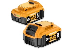 Zonsontu 20V Max 8000mAh Battery Compatible with Dewalt DCB200 DCB203 DCB207 DCB208 DCD/DCF/DCG Series 20V Replacement Batter