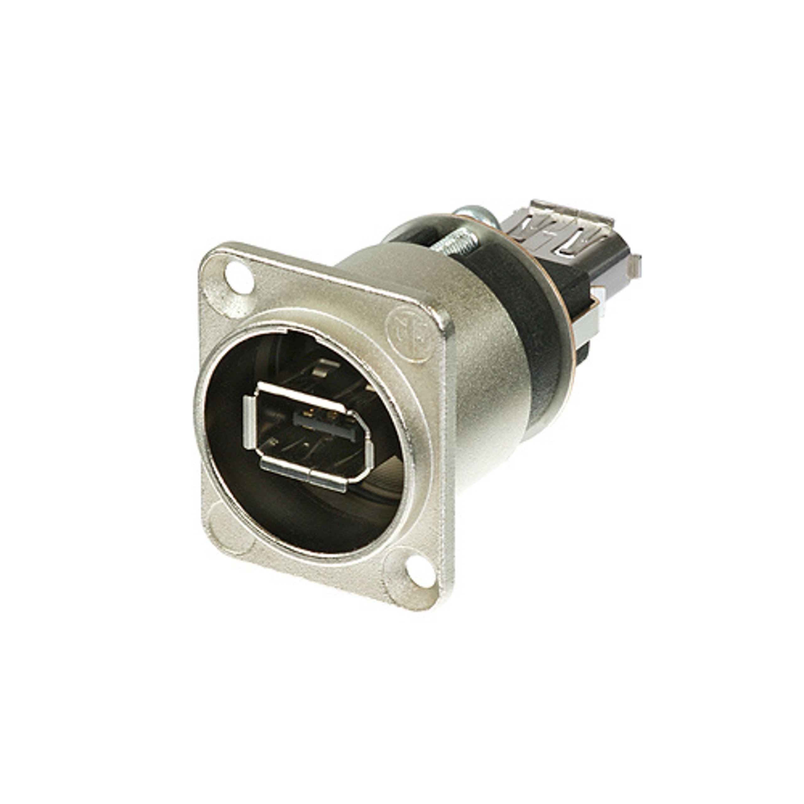 Neutrik NA13946 Firewire Chassis Mounting Coupler, Silver