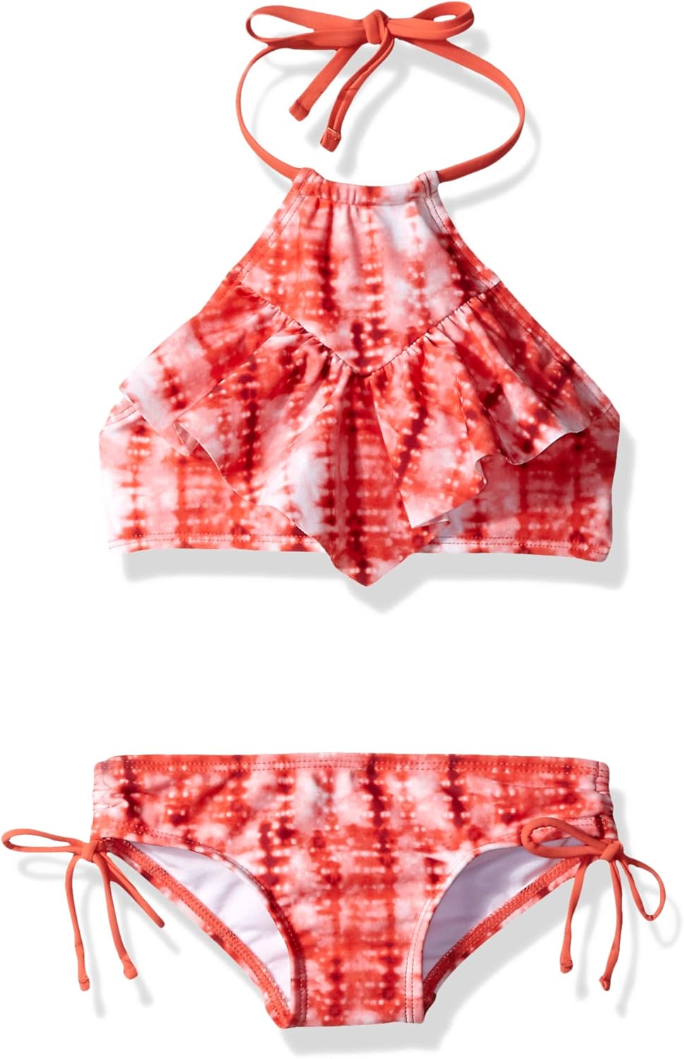 Pink 2t Kanu Surf Girls Morgan Ruffle Halter Bikini 2-Piece Swimsuit