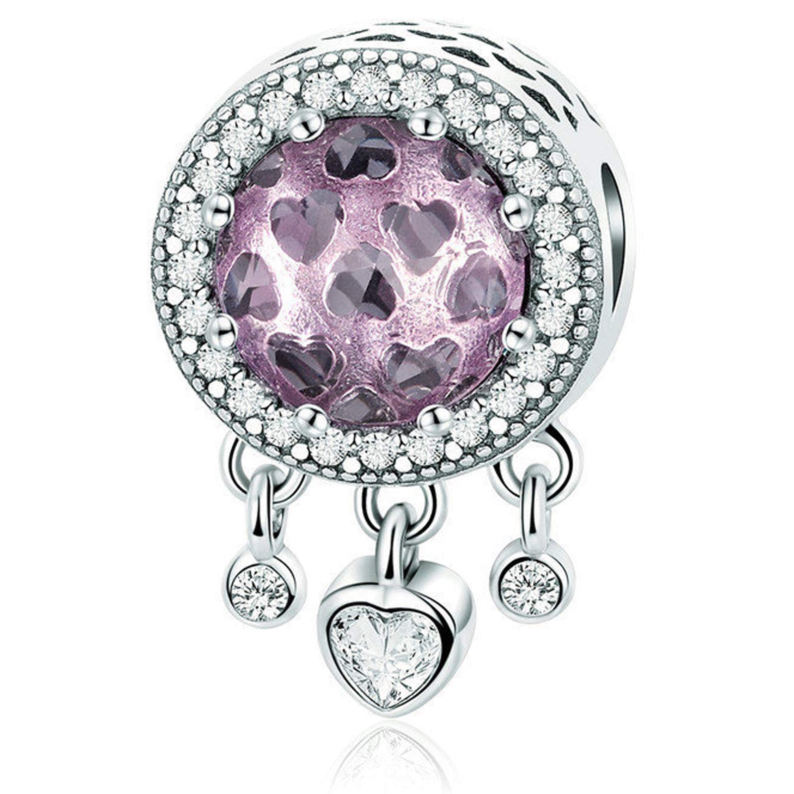 MUERDOU Birthstone Charm Fit Charms Bracelets and Necklaces Birthday Gifts for Woman Girl