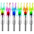 KEAUP 6PCS X Lighted Nocks for Arrows with .204 .233 .244 .246 Inside Diameter with H, S, GT Bushings High-Visibility LED Arrow Nocks, ON/Off Switch Included