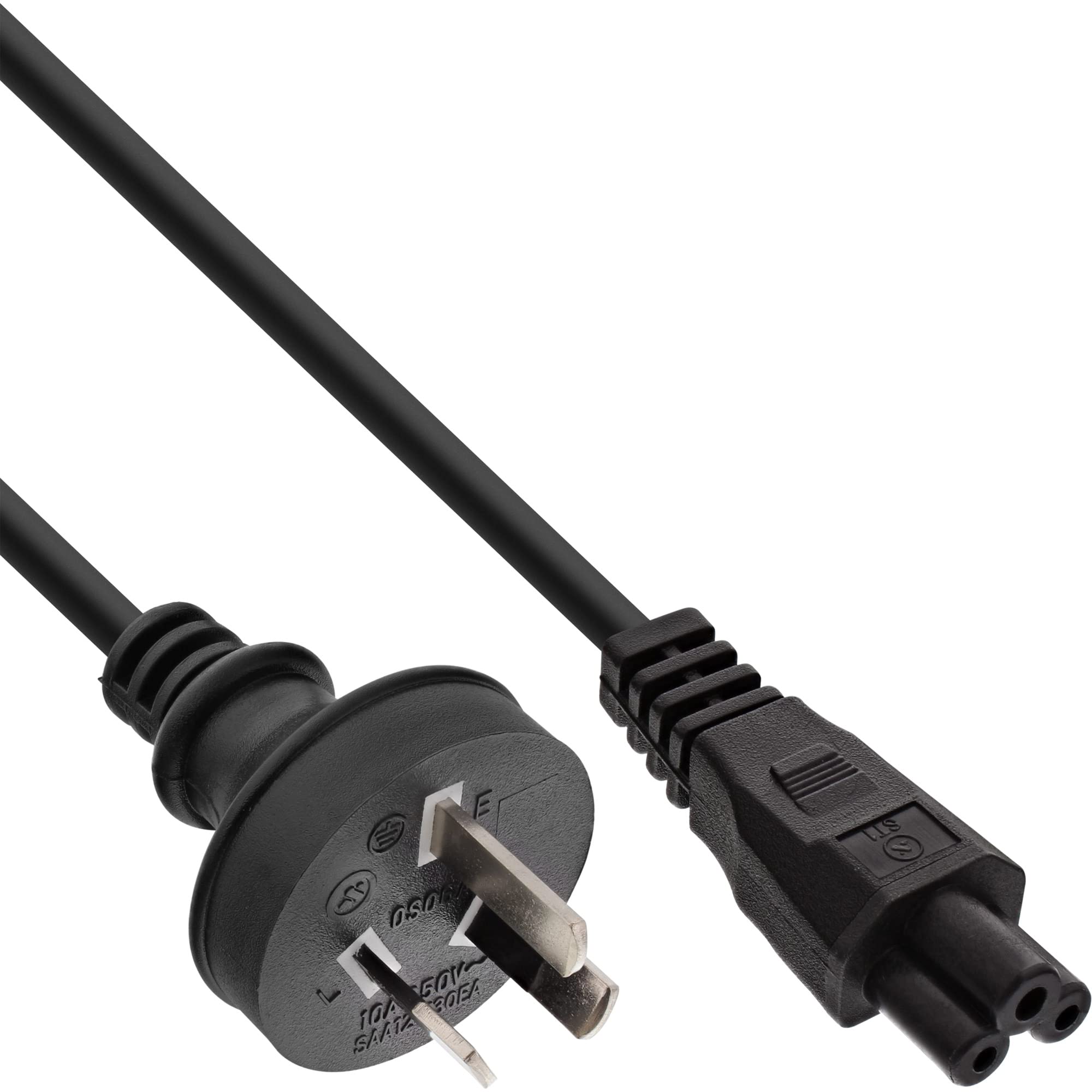 InLine® 2m Argentinia/Australia AC Power Cord for Notebook - Black