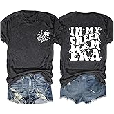 in My Cheer Mom Era Shirt for Women Game Day Mama Shirts Sport Tshirt Casual Cheerleading Tee Tops