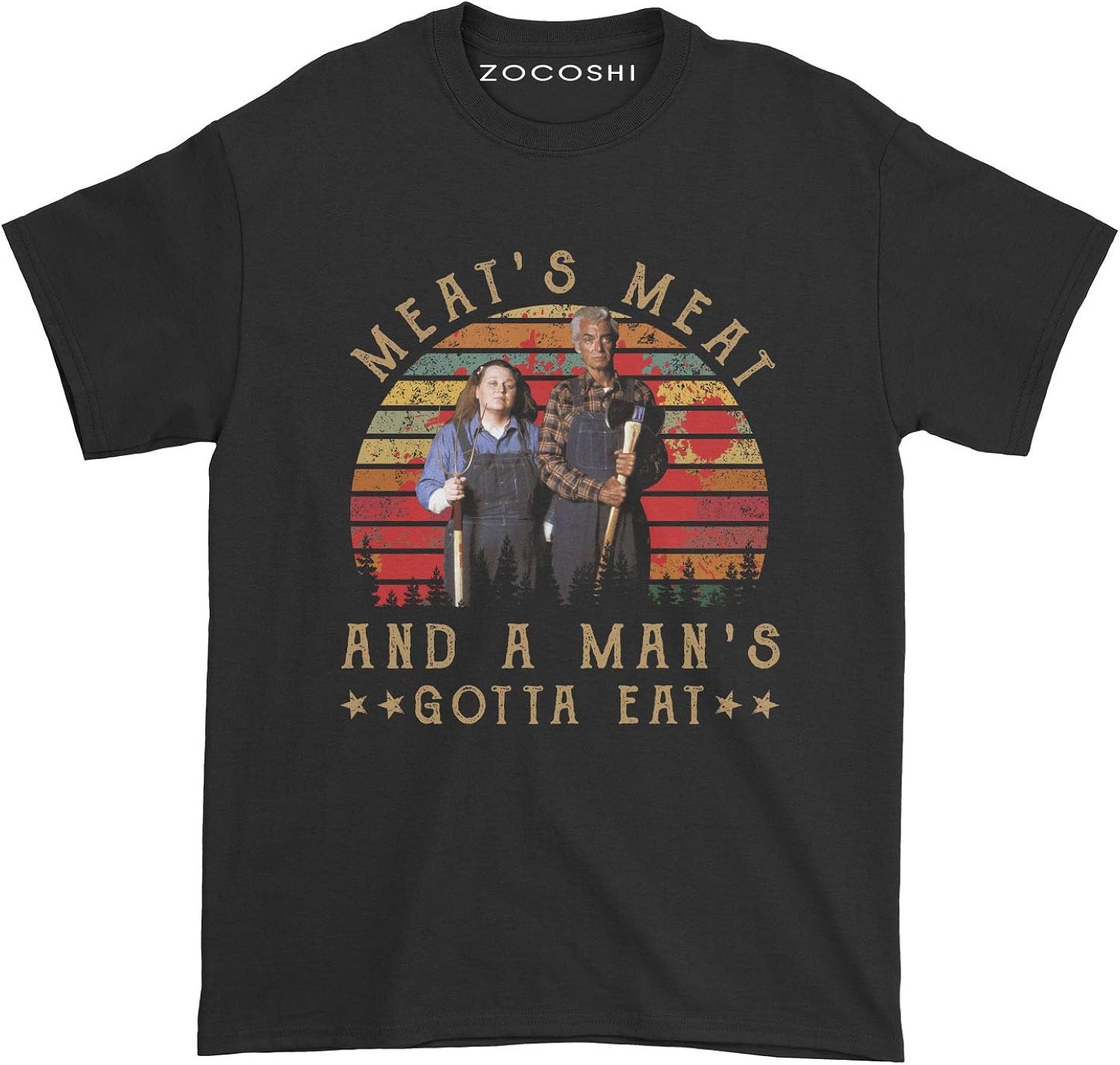 Meat's Meat and A Man's Gotta Eat TShirt Amazon.ca Clothing
