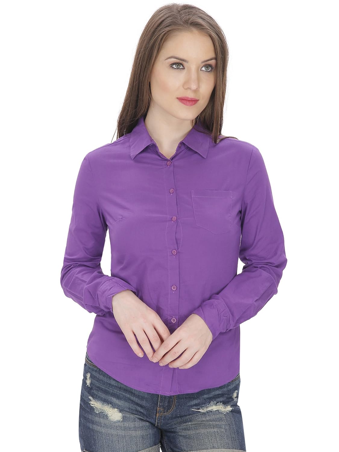 violet formal shirt
