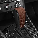 QKYS Leather Car Gear Shift Knob Cover, Upgraded