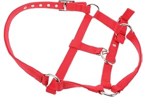 GLEAVI Equestrian Training Breakaway Nylon Rope Horse Halter Set Red Extra Small with Adjustable Headstall