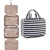 BAGSMART Toiletry Bag Travel Bag with Hanging Hook, Water-resistant Makeup Cosmetic Bag Travel Organizer for Accessories…
