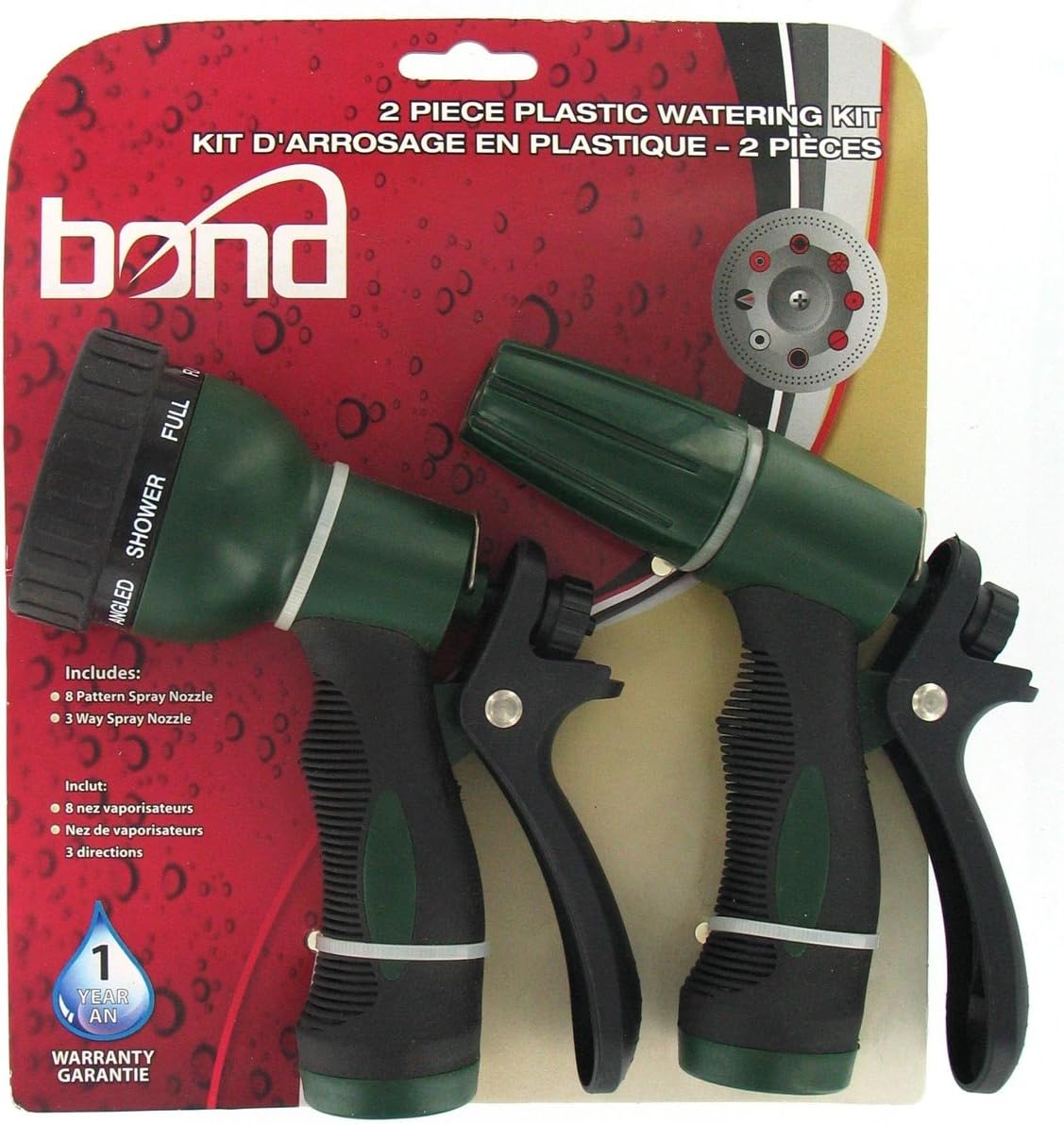 Bond 70256 2Piece Plastic Watering Kit Watering Nozzles